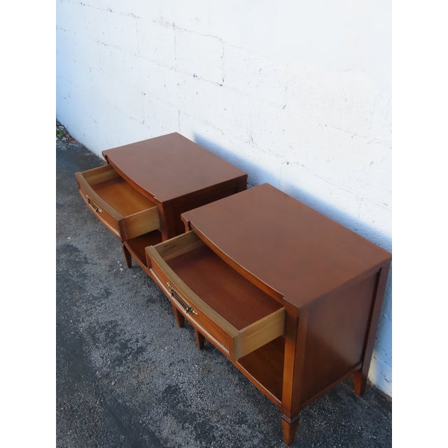 Mid Century Modern Side End Tables Nightstands a Pair 6306 For Sale - Image 17 of 18