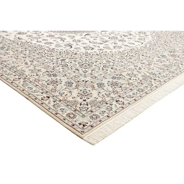 Nain Hand-Knotted Rug with Floral Pattern For Sale - Image 4 of 10