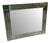 Large Brass Beveled Facet Cut Rectangular Mirror, 1980s For Sale