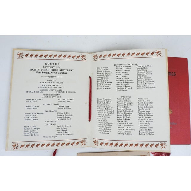 1930s 1930s Holiday Programs Battery D 83rd Field Artillery Ft. Bragg Nc Books - Set of 3 For Sale - Image 5 of 8