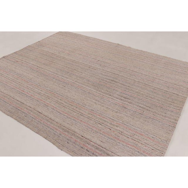 Rug & Kilim Vintage Persian Palas Bidjar Kilim With Polychromatic Stripes - Rug & Kilim For Sale - Image 4 of 9