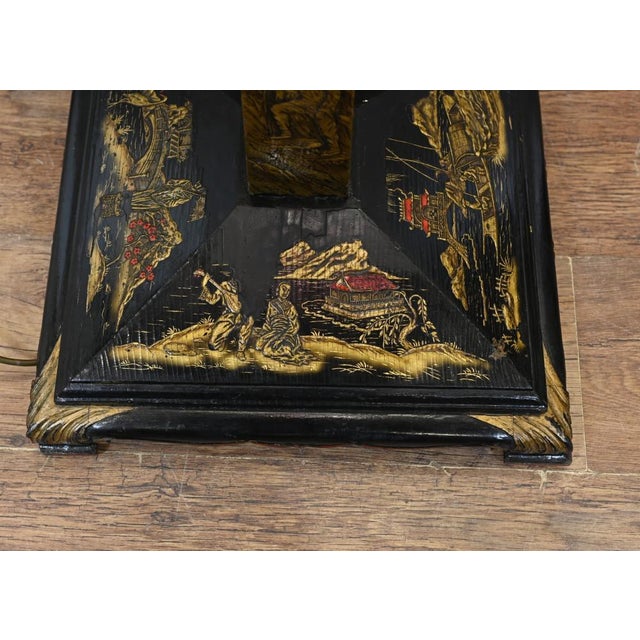 Edwardian Lacquered Chinoiserie Floor Lamp, 1890s For Sale - Image 4 of 12