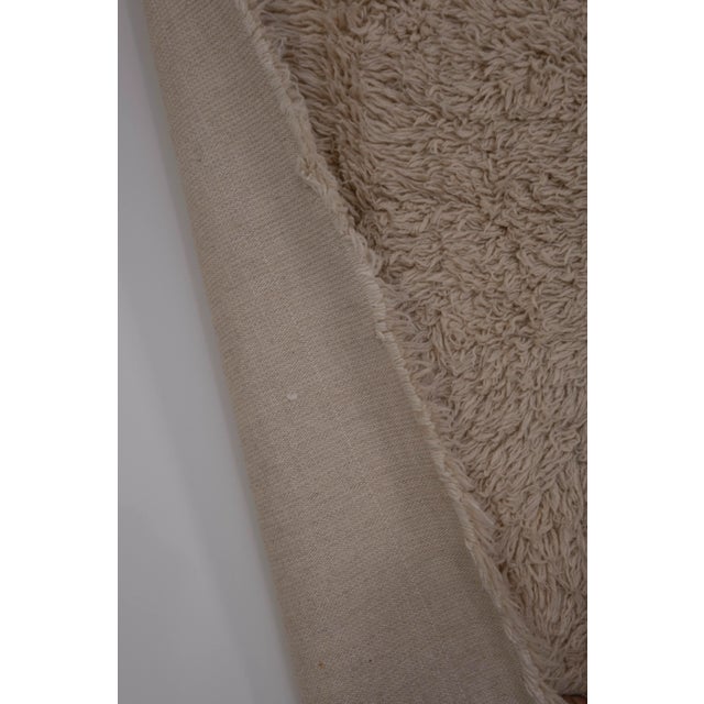 Vintage Natural Wool Turkish Tulu Rug 5'6" X 6'11" For Sale - Image 4 of 6