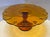 Amber Mid-Century Amber Glass Tazza Cake Stand With Scalloped Thumbprint Edge For Sale - Image 8 of 10