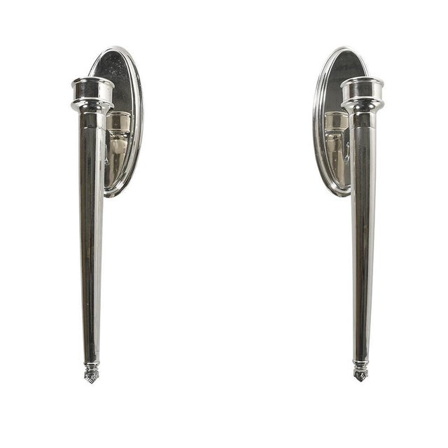 Silver and Bronze Wall Light For Sale - Image 3 of 6