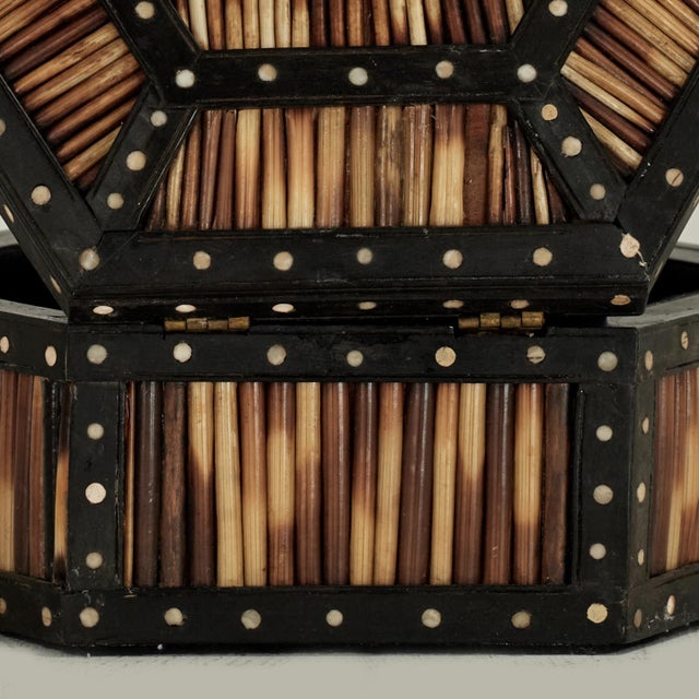 Brown Antique Anglo Indian Quill Box For Sale - Image 8 of 13