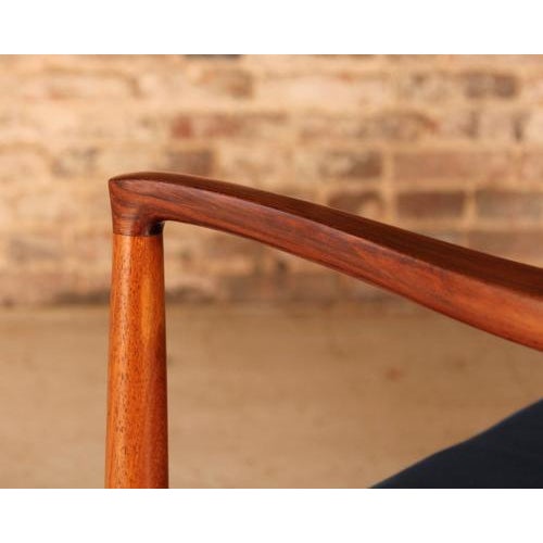 Rosewood Dining Chairs with Blue Velvet Upholstery from Robert Heritage, 1960s, Set of 6 For Sale - Image 12 of 15