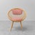 Circular Armchair in Wood and Pink Fabric, 1960s For Sale - Image 4 of 12