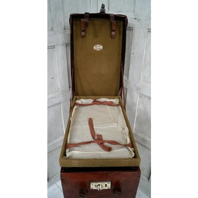 Antique Elgin Leather Works Travel Wardrobe For Sale - Image 10 of 18