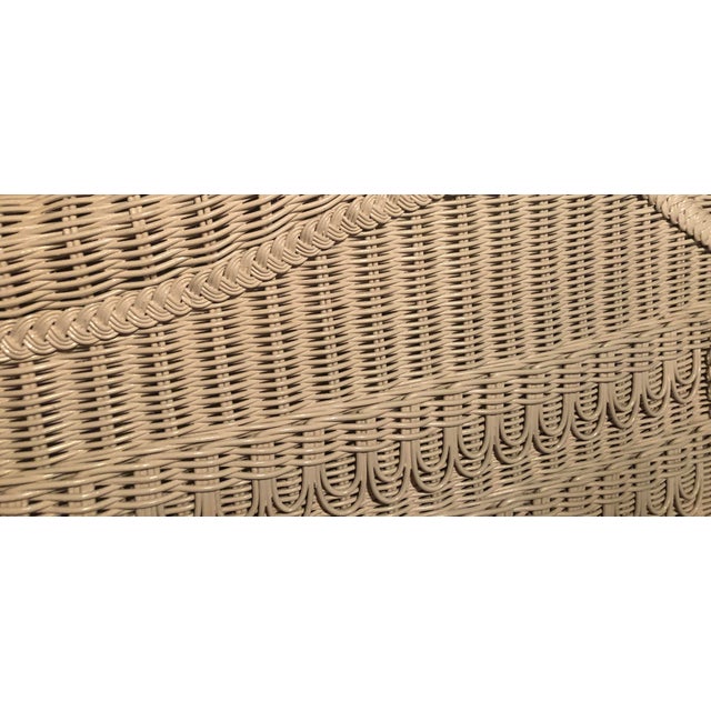 Coastal King-Sized Wicker Headboard For Sale - Image 4 of 5