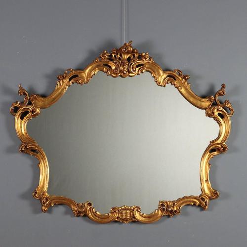 Baroque Style Mirror in Carved and Gilded Wood For Sale - Image 11 of 11