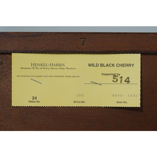 Henkel Harris Model 166 Cherry 9 Drawer Double Dresser For Sale - Image 18 of 18
