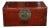 Chinese Red Leather Trunk For Sale