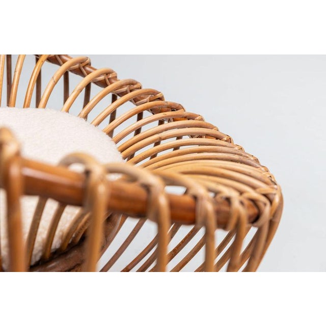 Lounge Chair in Rattan and Teak in the style of Franco Albini, Italy, 1950 For Sale - Image 10 of 15