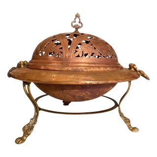 Vintage Copper Brazier, 1890s, Set of 3 For Sale