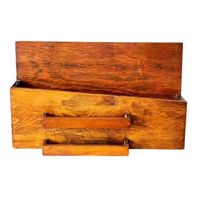 Mid 20th Century Brutalist Style MCM Wood Bookcase Magazine Stand For Sale