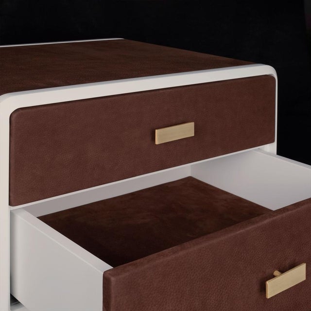 Brown Phoenix Bedside Table by Porus Studio For Sale - Image 8 of 11