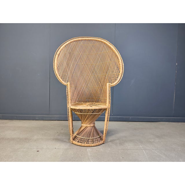 Vintage Wicker Peacock Chair, 1970s For Sale - Image 11 of 15