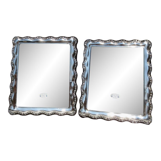 Matching Pait of Large Sterling Photo Frames - A Pair of 2 For Sale