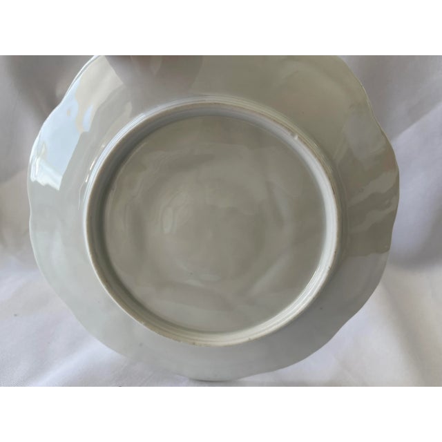 Ceramic Antique Majolica White Oyster Plate For Sale - Image 7 of 10