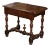 18th Century French Louis XIII Carved Walnut Turned-Leg Side Table With Drawer For Sale