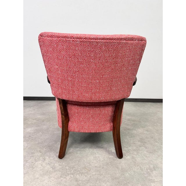 Brown Art Deco H237 Armchair attributed to Jindřich Halabala, 1930s For Sale - Image 8 of 12