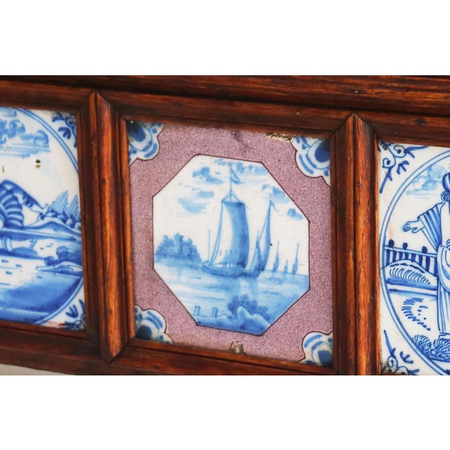 19th Century Dutch Planters with Delft Tiles Oak, 1650, Set of 2 For Sale - Image 14 of 18