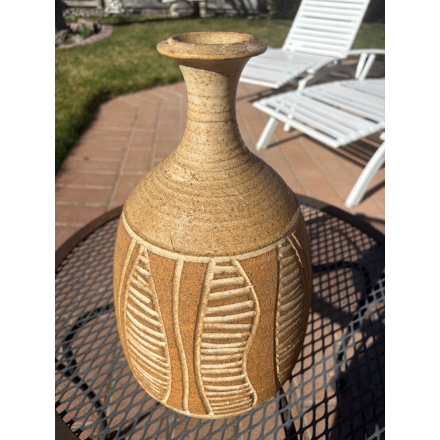Mid-Century Modern Mid Century Large Frank Willets Studio Pottery Vase For Sale - Image 3 of 4
