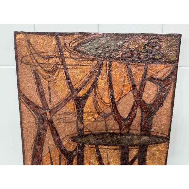 Work of art created by the ceramist gatti riccardo of faenza. work created on terracotta tile, in glazed ceramic. work...