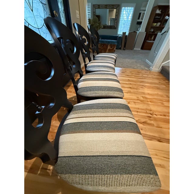 Ebony Arhaus Dining Chairs - Set of 4 For Sale - Image 8 of 12