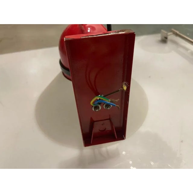 Industrial Red Sconces, 1970s, Set of 2 For Sale - Image 5 of 12