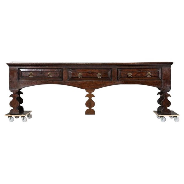 Large 18th Century English Oak Dresser Base, 1780 For Sale - Image 17 of 17