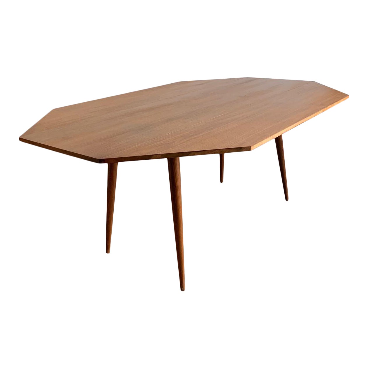 Mid Century Walnut Octagon Drop Leaf Dining Table Chairish