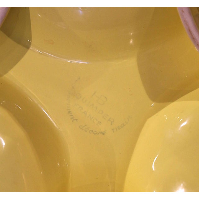 Mid-20th Century French Hand Painted Faience Dish Signed Hb Quimper For Sale - Image 11 of 11