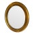 Vintage Oval Gold Mirror For Sale