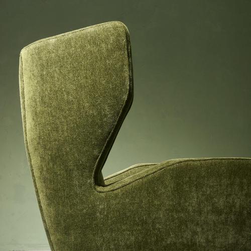 Italian Lounge Chair in Forest Green Dedar Upholstery, Italy For Sale - Image 9 of 11