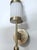 Vintage Skyscraper Art Deco Light Old Lamp Wall Sconces Fixture Brass & Milk Glass Rod Ship Light - Set of 3 For Sale - Image 4 of 4