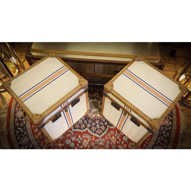 Vintage Trunks in Leather by Timothy Oulton, 2010s, Set of 2 For Sale - Image 15 of 18