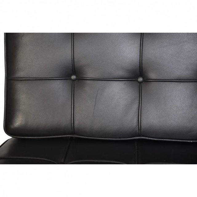 Barcelona Chair in Black Leather by Ludwig Mies van der Rohe, 2010s For Sale - Image 5 of 18