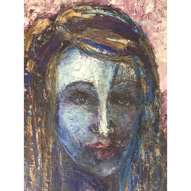 Original painting on artist board Unsigned mid century 20 x 24 overall size with original simple white wood frame is 22 x 26.