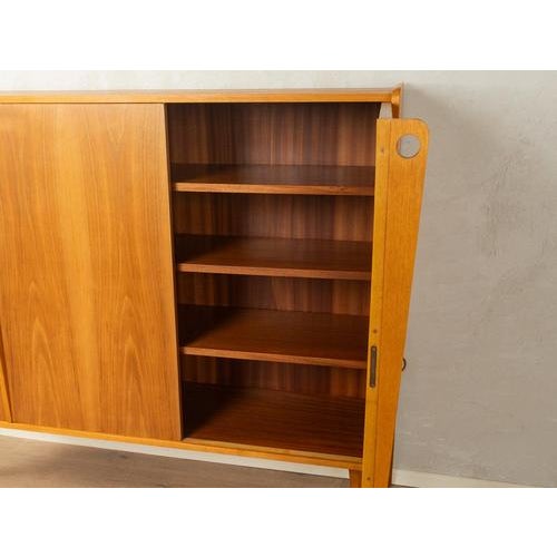 Medium Brown Highboard in Walnut Veneer, 1950s For Sale - Image 10 of 14