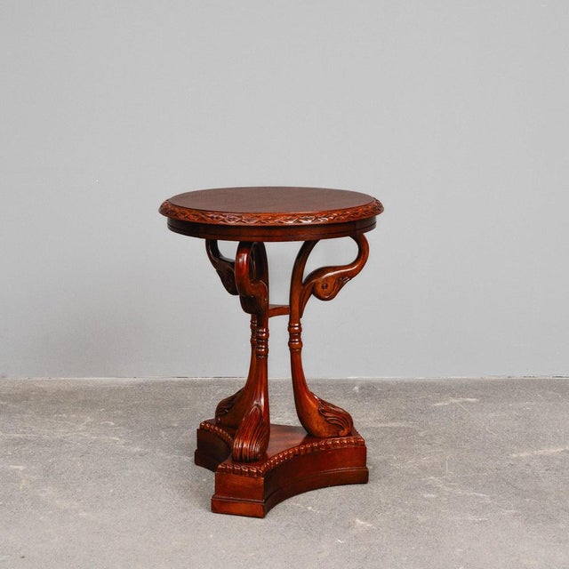 Biedermeier Style Side Table in Mahogany, Late 20th Century For Sale - Image 15 of 15
