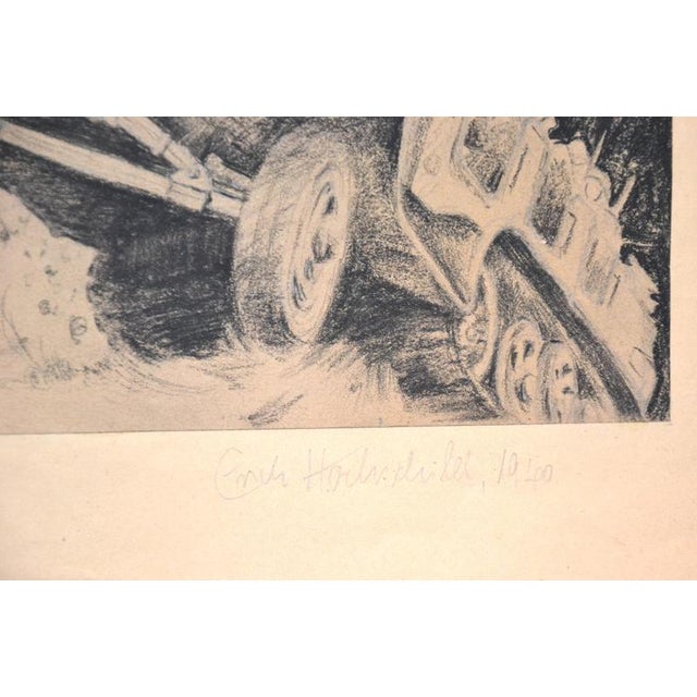 War In Belgium is an original drawing realized by Erich Hochschild in 1940. Charcoal drawing on tinted paper, attached on...