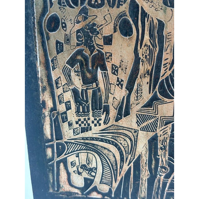 This rare work, titled "Mamiwata Voyage I," is by the renowned Nigerian artist Bruce Onobrakpeya and was created in 1976....