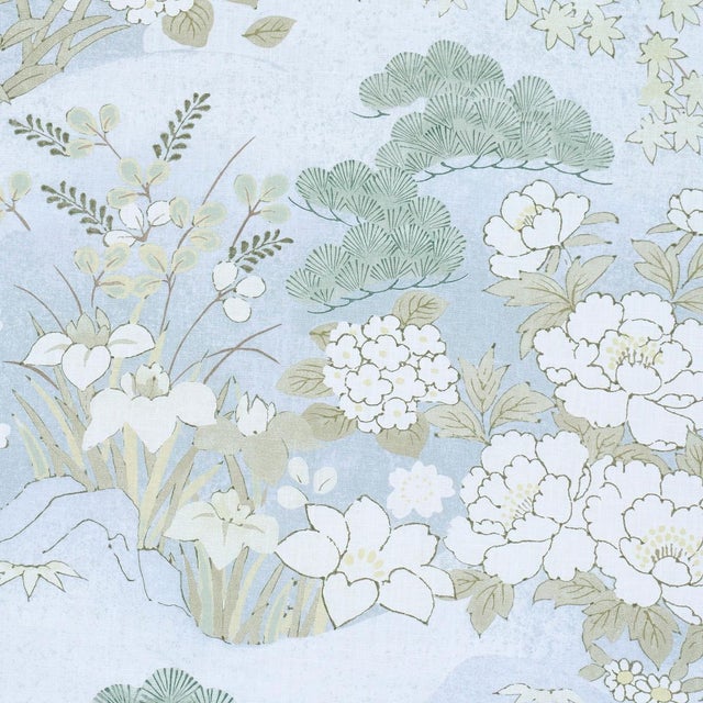 Schumacher Schumacher Golden Hills Fabric In Sky For Sale - Image 4 of 5