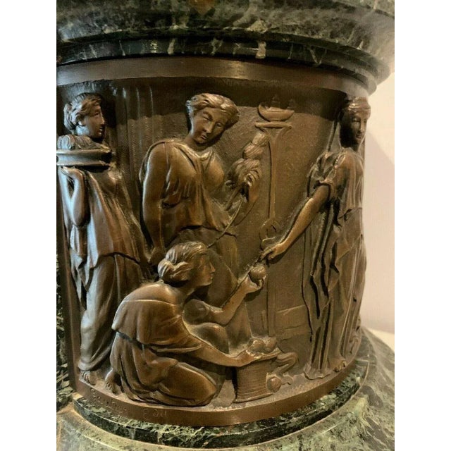 Bronze and Marble Clock by J. Feuchere for Gauthier, 19th Century For Sale - Image 4 of 16