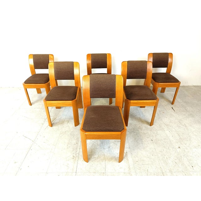 1970s Vintage Brutalist Dining Chairs, 1970s, Set of 6 For Sale - Image 5 of 10