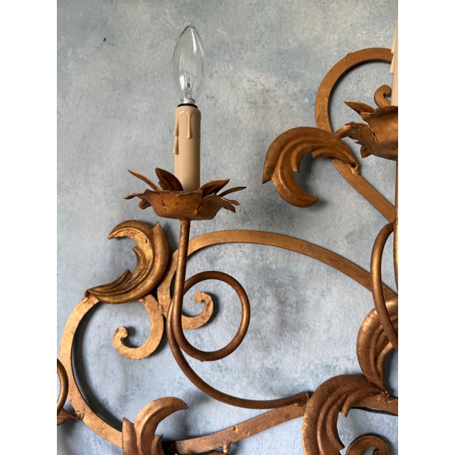 Italian Early 20th Century Italian Tole Sconce For Sale - Image 3 of 5