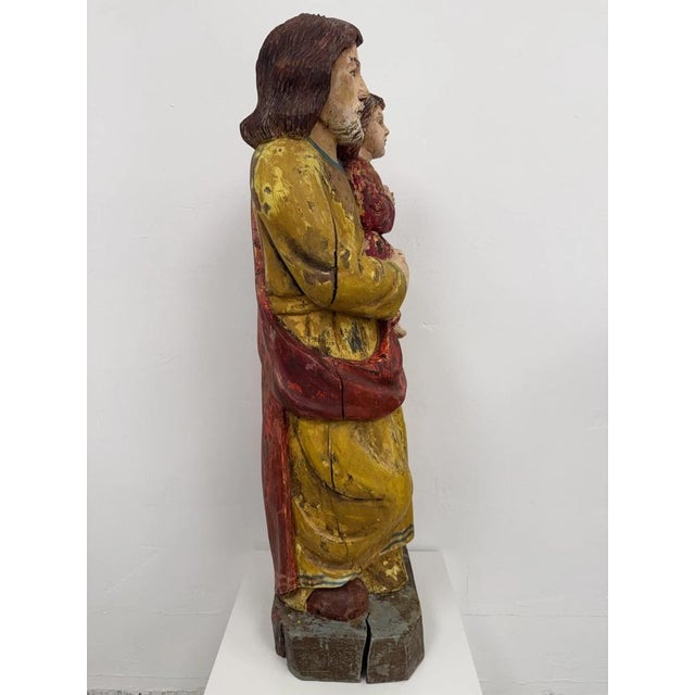 Baroque Devotional Figure of St. Joseph with the Christ Child, Southern Germany, 1750-1800 For Sale - Image 16 of 18