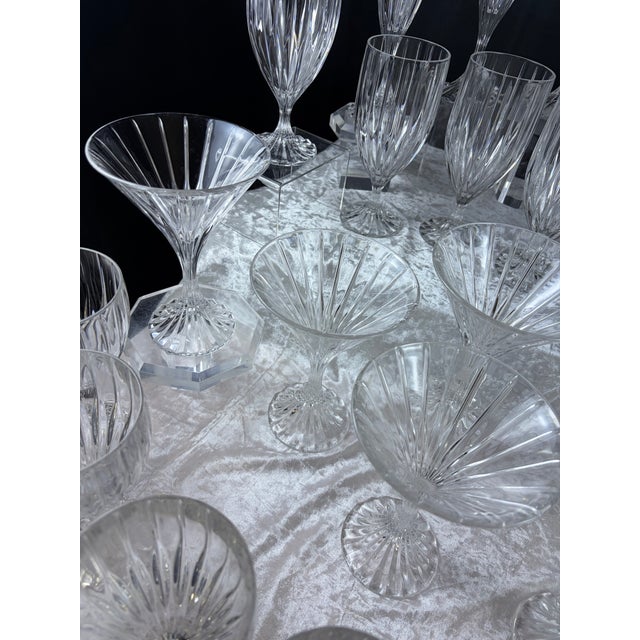 1980s Elegant Mikasa Park Lane Crystal Drinkware Suite - 32 Pieces For Sale - Image 11 of 12
